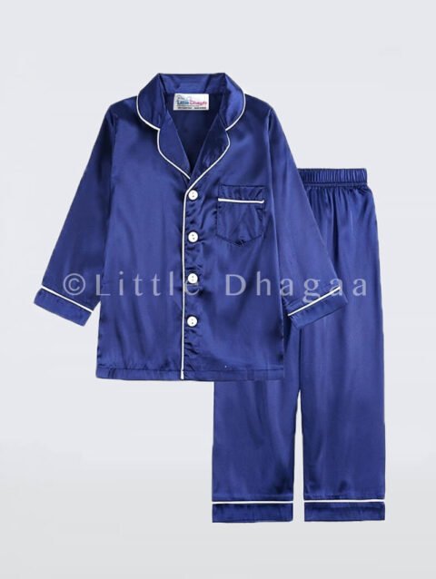 Navy Blue Boys Night Suit, Kids Nightwear online in India