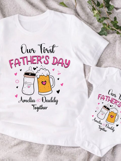 Father's Day T-Shirt & Baby Onesie Set