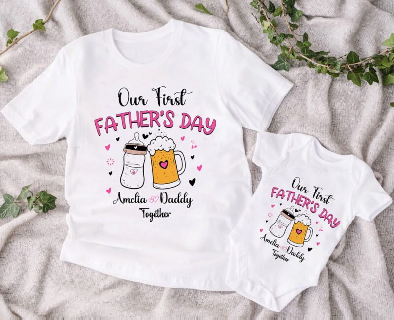 Father's Day T-Shirt & Baby Onesie Set