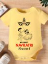 Custom name baby girl romper My First Navratri theme