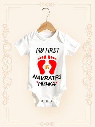 Navratri Onesie, First Dussehra Baby Clothes