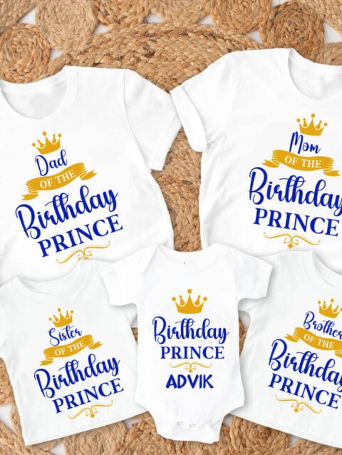 birthday prince matching family tshirts outfit