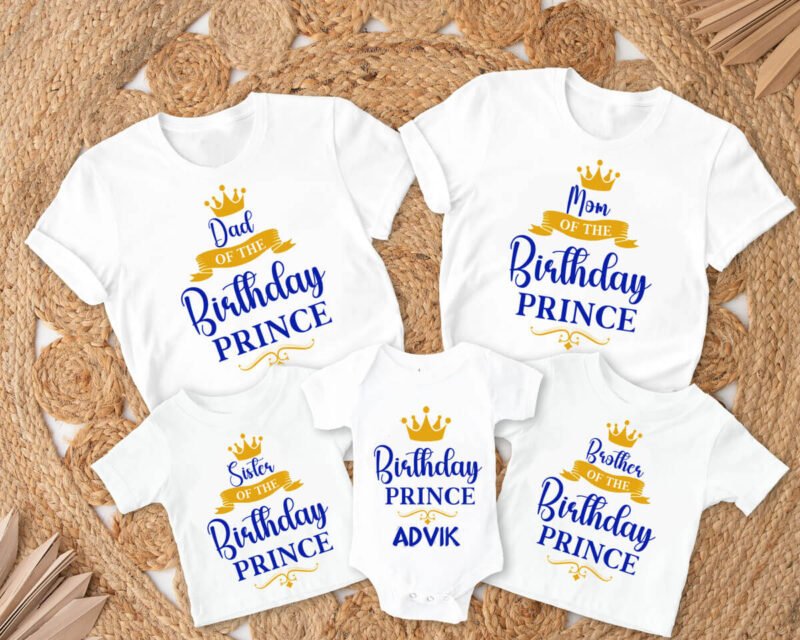 birthday prince matching family tshirts outfit