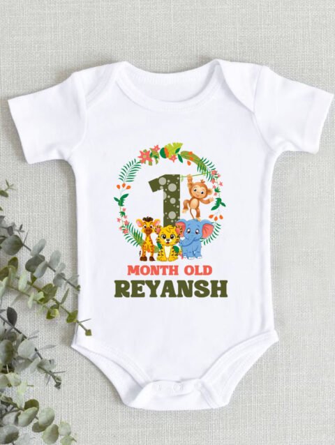 animal theme baby romper jungle safari