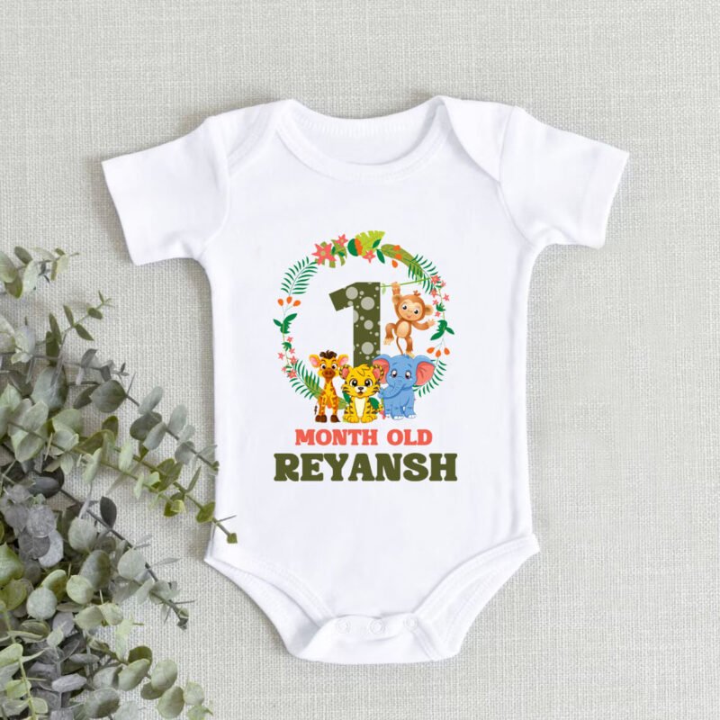 animal theme baby romper jungle safari