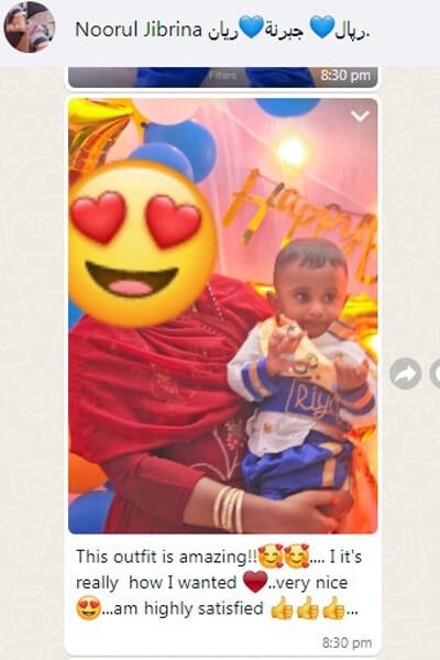 royal blue baby boy prince costume, happy client picture