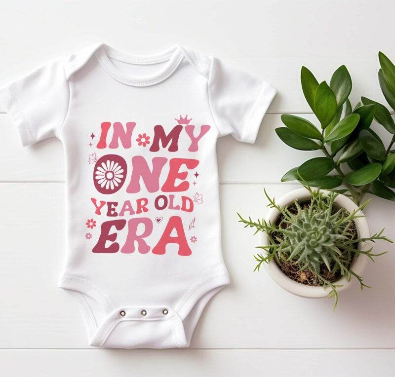 In My One Year Old Era T-shirt, Toddler First Birthday Shirt