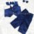 navy blue velvet boy birthday party waistcoat suit