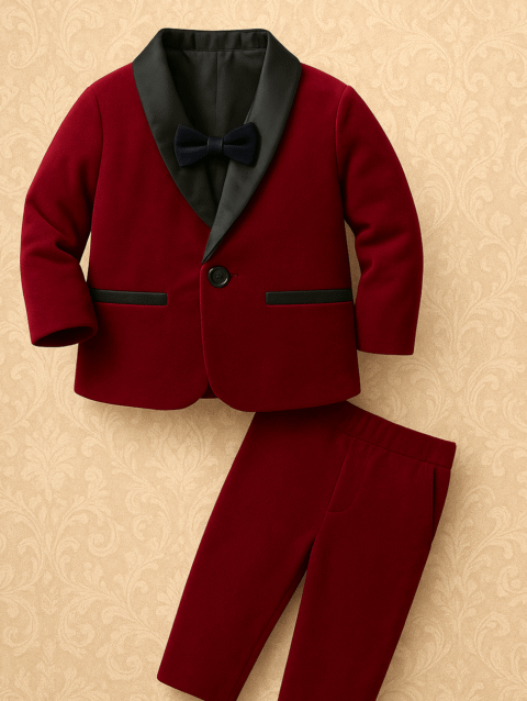 little boy velvet birthday party suit Online in India