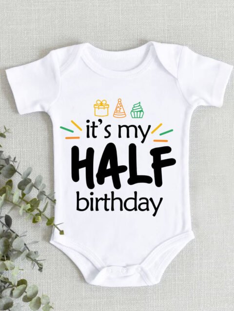 half birthday romper for baby
