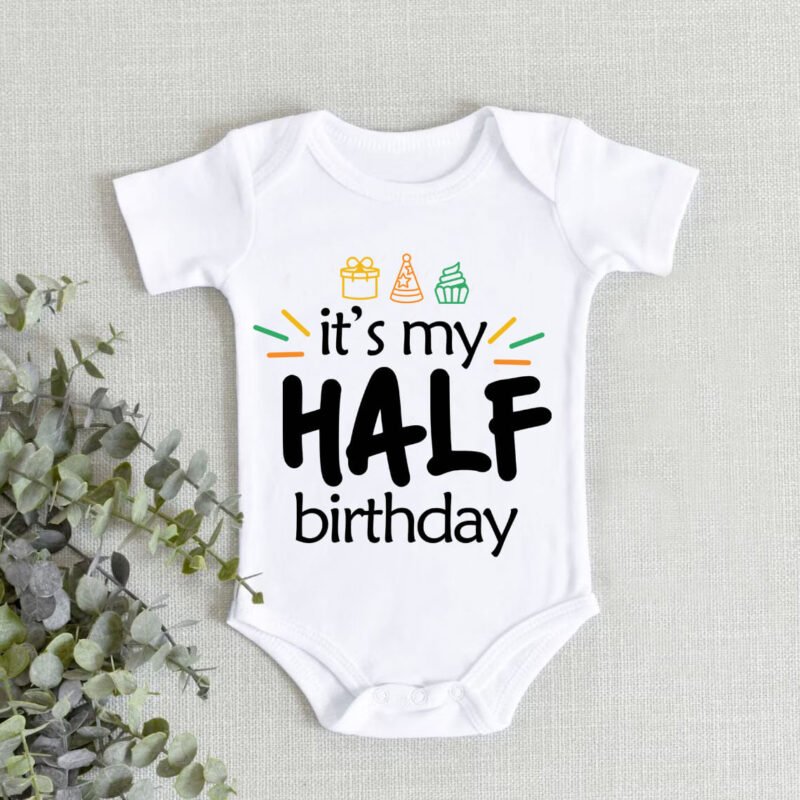 half birthday romper for baby