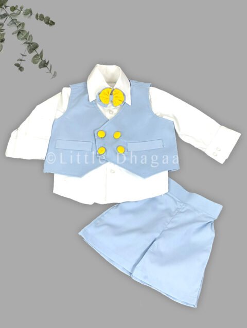 sky blue baby boy first Birthday outfit