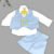 sky blue baby boy first Birthday outfit