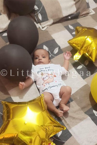 Mothers Day baby onesie Happy Client Image