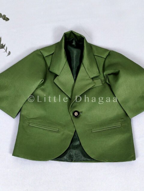 Elegant Green 3pc Party Suit for Boys Formal Party Outfit