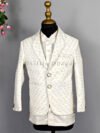 White 3 Piece Baby Boy Christening Tuxedo Suit Online In India