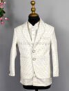 White 3 Piece Baby Boy Christening Tuxedo Suit Online In India