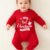 My First Christmas Printed Red Full Sleeve Newborn Baby Romper Outfit Clothes