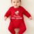 My 1st Christmas Santa Red Newborn Baby Full Sleeve Jumpsuit Outfit