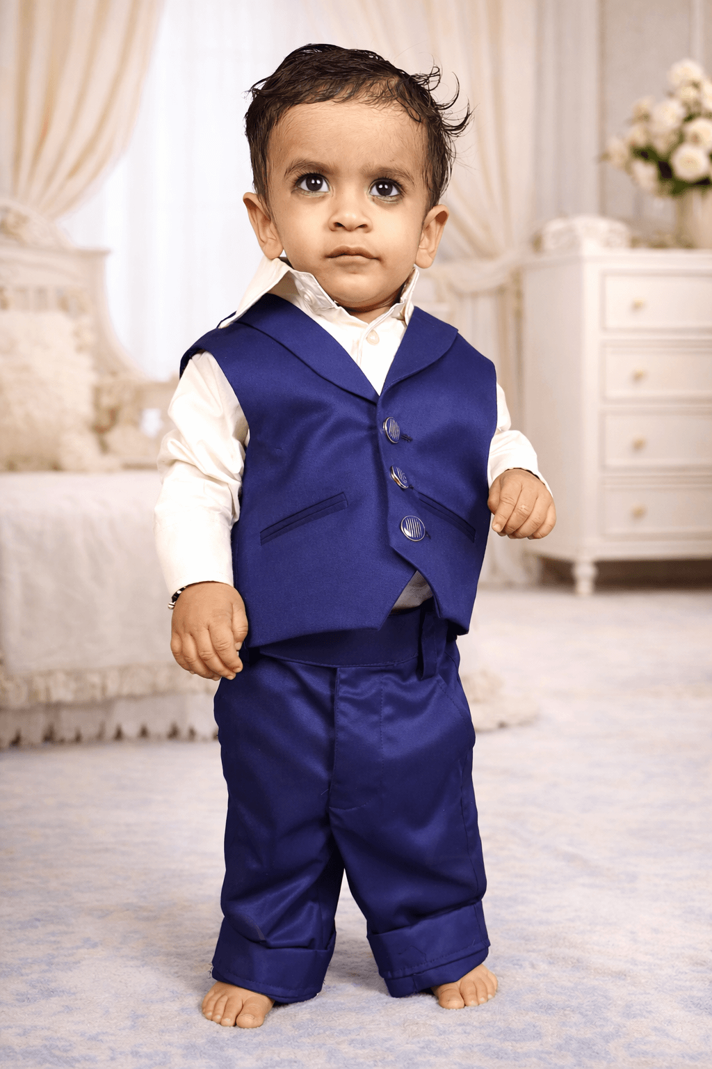 Buy Baby Boy Blue First Birthday party wear Outfit Set Online