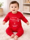 Personalized Valentine baby bodysuit outfit, Valentine Onesie