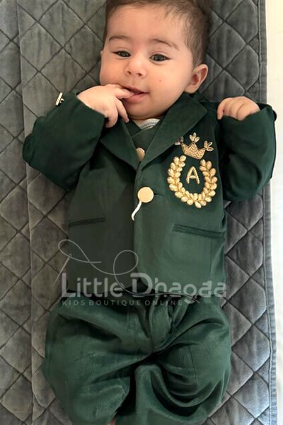 green velvet suit for boys