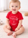 Newborn Valentine clothes Our First Valentine’s Day Together romper, onesie