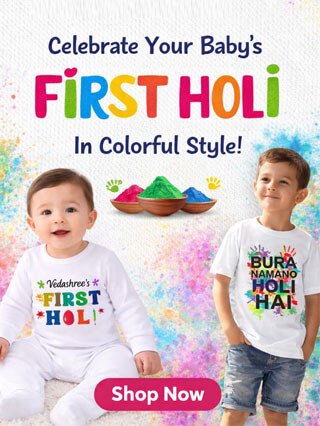 First Holi Baby Outfit, Holi kids T-shirt