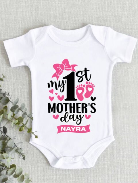 Customized Name Baby Girl First Mothers Day Onesie