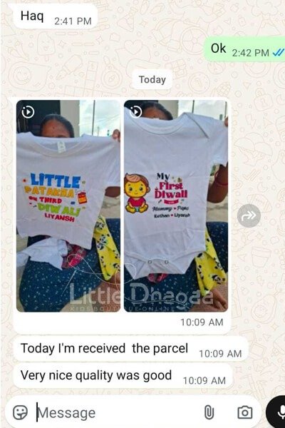 Diwali t-shirt for kids happy Costumer Review Image