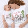 Our First Mother’s Day Together Personalised Mom T-shirt and Baby Onesie
