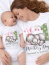 Our First Mother’s Day Together Personalised Mom T-shirt and Baby Onesie
