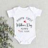 Custom Happy First Mothers Day Baby Onesie, Baby Bodysut, Romper