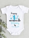 Happy 1st Mothers Day Romper, Personalized Newborn Baby Gift