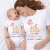 Personalised Matching Our First Mothers Day T-shirt and Baby Oneie