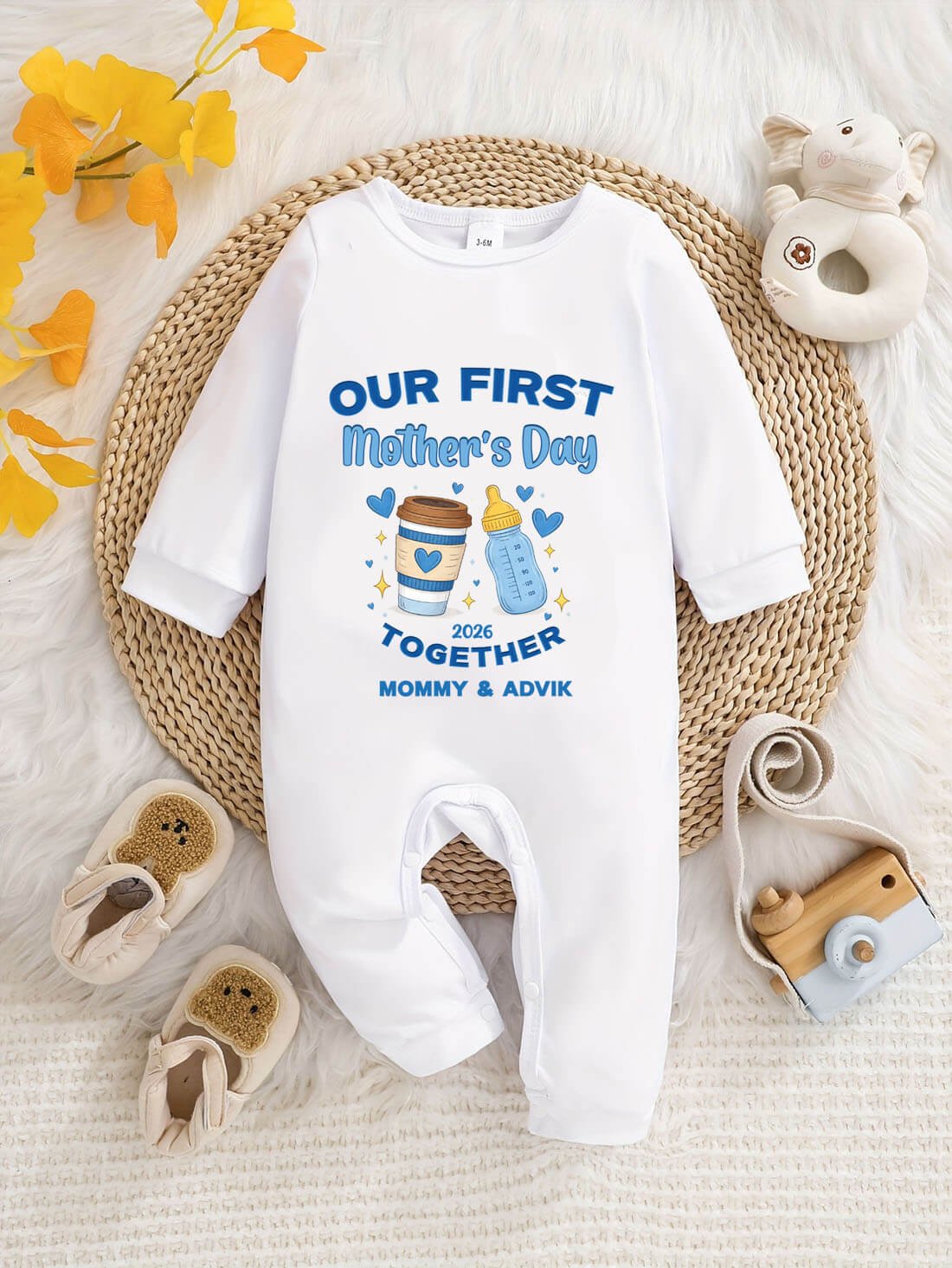 Our First Mother's Day Baby Jumpsuit