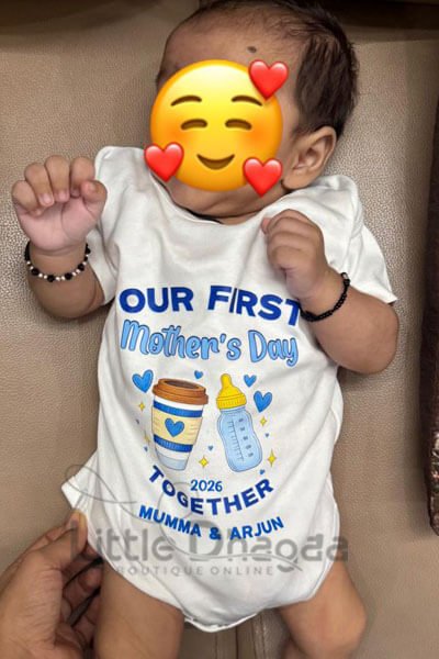 1st Mother’s Day baby romper with Happy customer review image