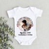 Happy First Father's Day Custom Photo Baby Romper Onesie