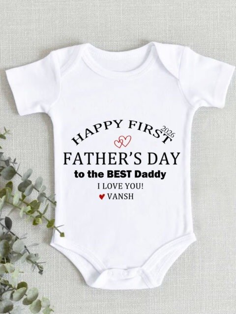 Happy 1st Father's Day Baby Onesie Bodysuit Online