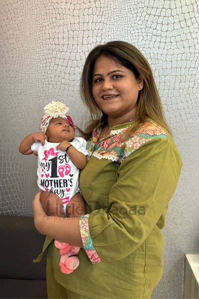 Happy customer review image of First Mother’s Day baby outfit for newborn baby
