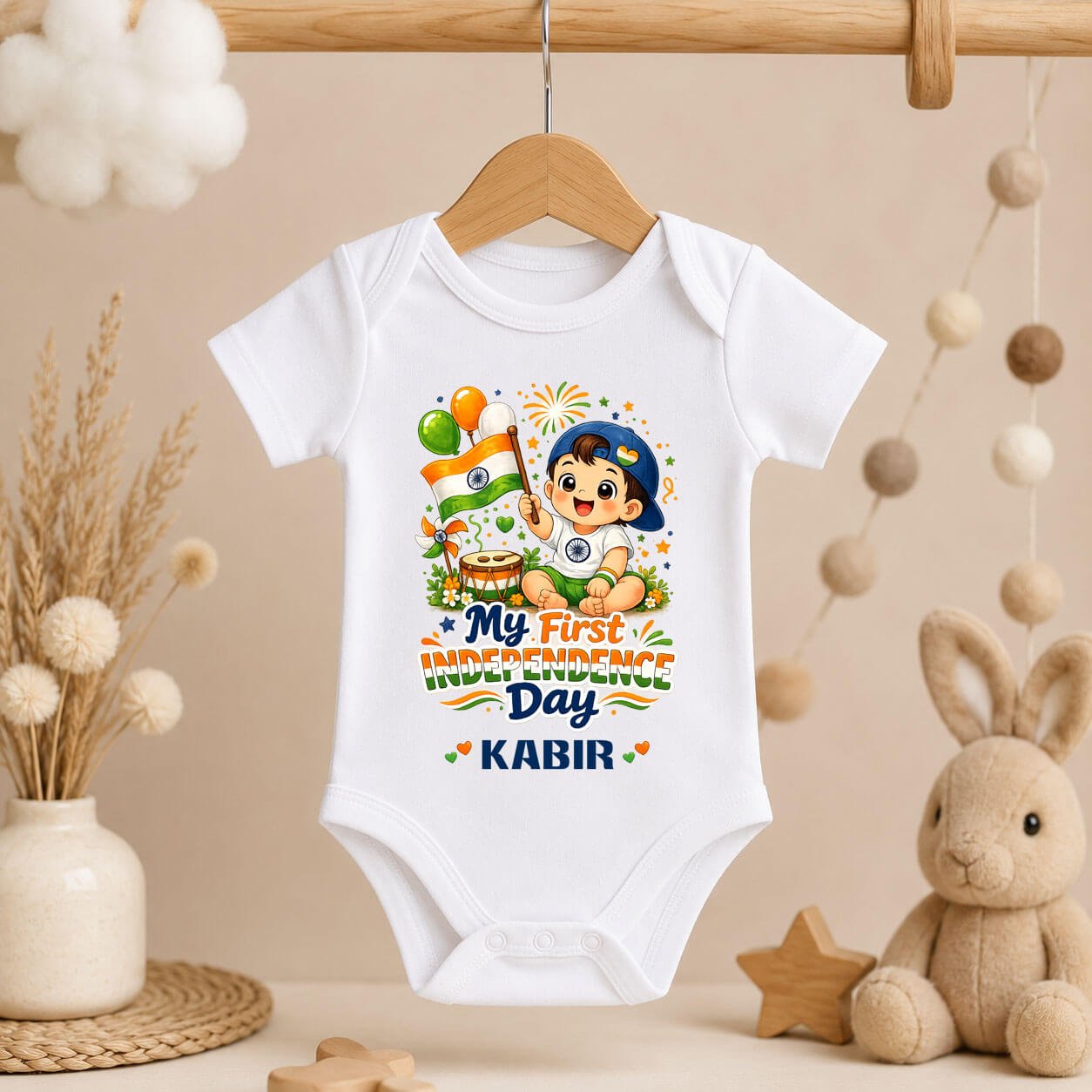 First Independence Day Onesie for Baby Boy 15 August Outfit