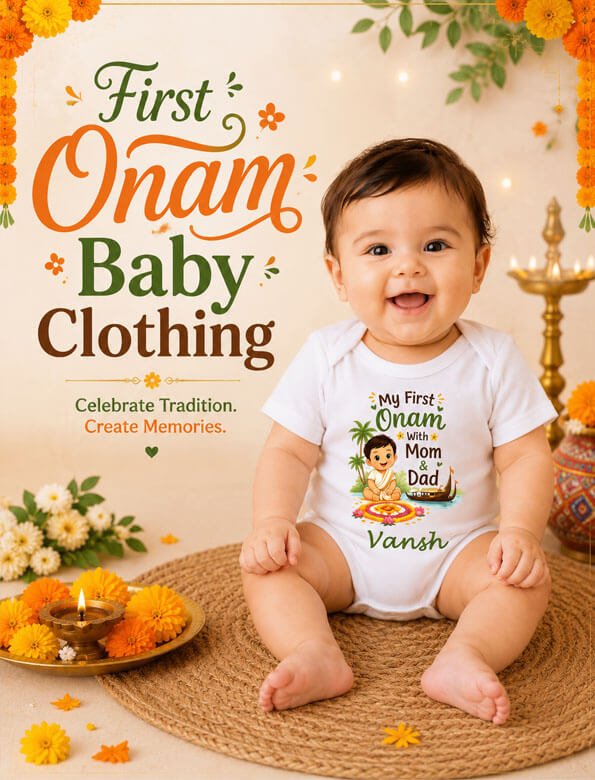Custom Happy First Onam Onesie, Onam Tshirts