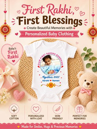 first rakhi baby Onesie, raksha bandhan clothes, t-shirts online