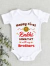 My First Raksha Bandhan With My Brother Bodysuit, Infant Rakhi T-Shirt