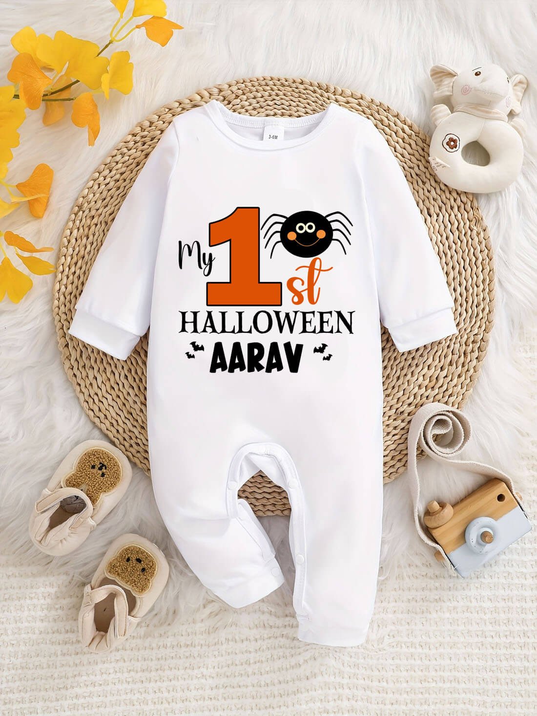 My First Halloween Personalized Baby Romper/Onesie - Image 2