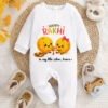 Happy Rakhi Personalized Baby Jumpsuit with Name for Little Sister