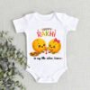 Personalized First Rakhi Onesie, Cotton Infant Rakhi Outfit, Tshirt
