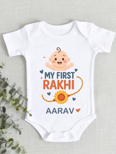 My First Raksha Bandhan Outfit, Custom Rakhi baby Gift