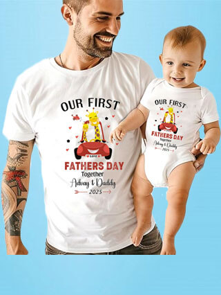Fathers Day t-shirts and baby onesies