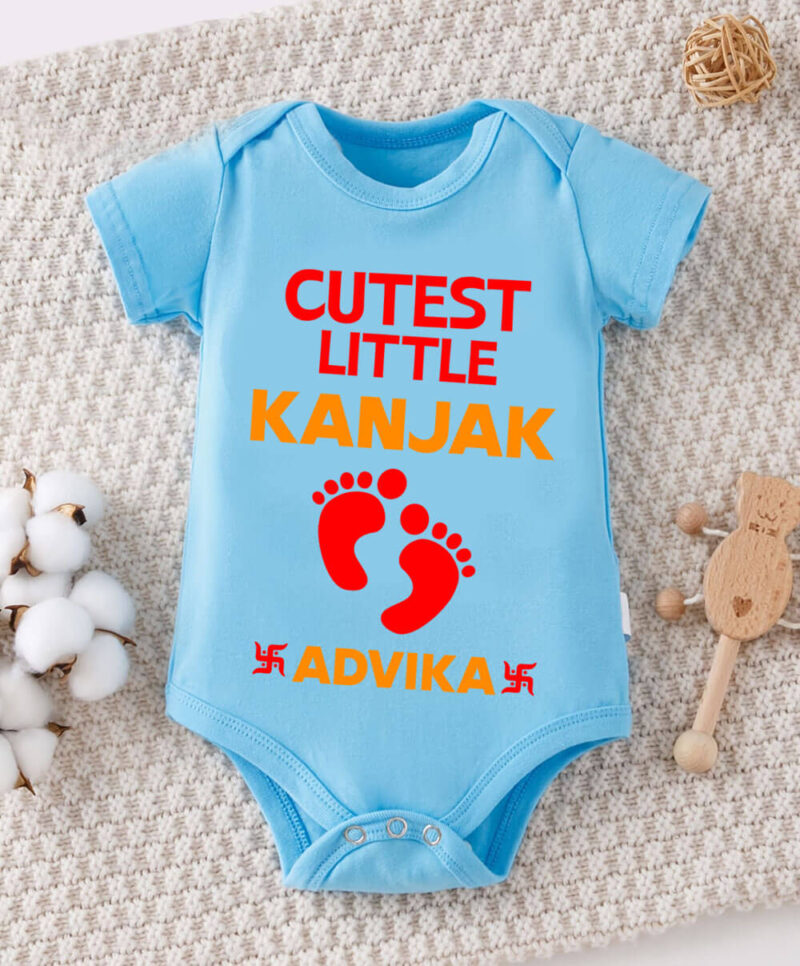 Newborn baby girl onesie Cute Little Kanjak festival outfit